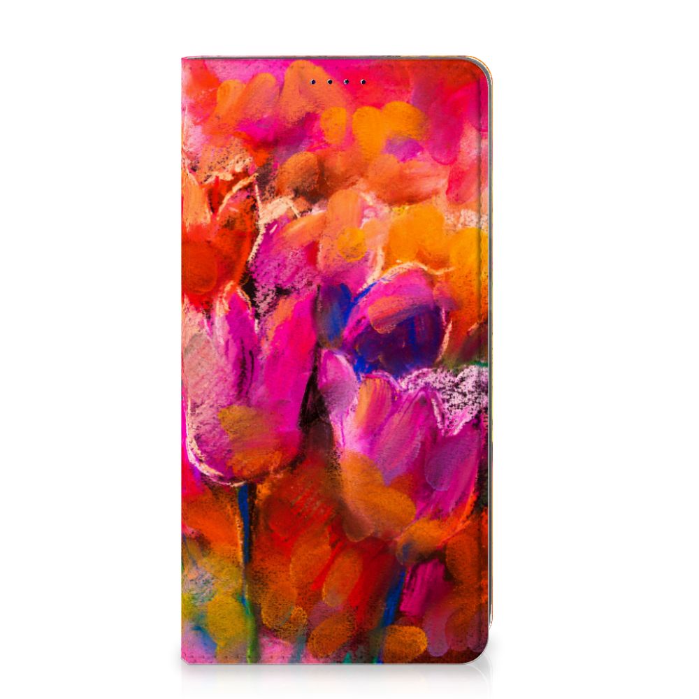 Bookcase Samsung Galaxy A50 Tulips