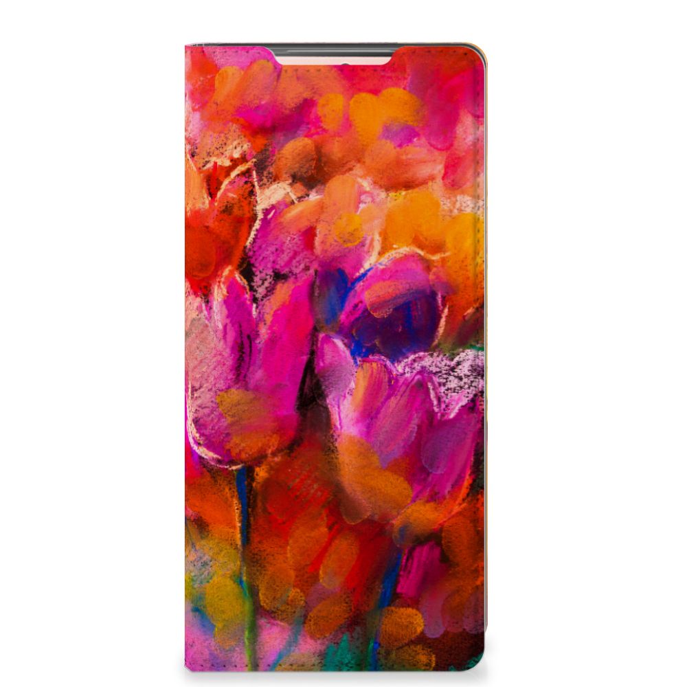 Bookcase Samsung Galaxy Note20 Tulips