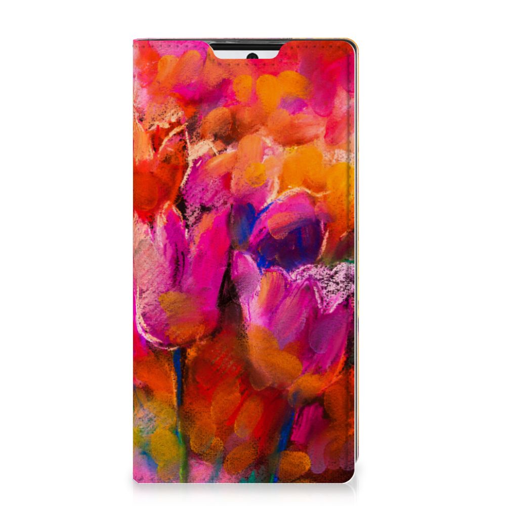 Bookcase Samsung Galaxy Note 10 Tulips