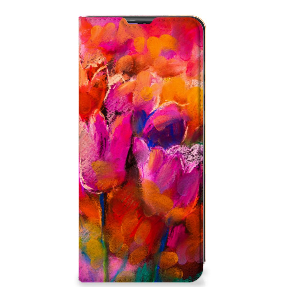 Bookcase Samsung Galaxy A31 Tulips