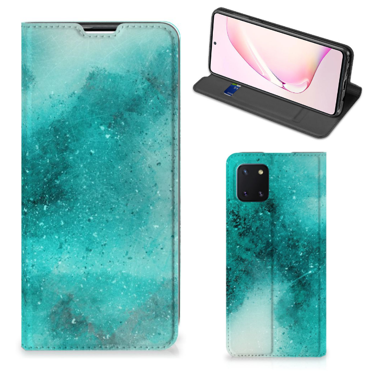 Bookcase Samsung Galaxy Note 10 Lite Painting Blue