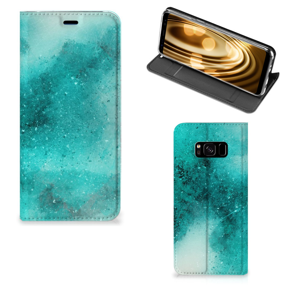 Samsung Galaxy S8 Uniek Standcase Hoesje Painting Blue
