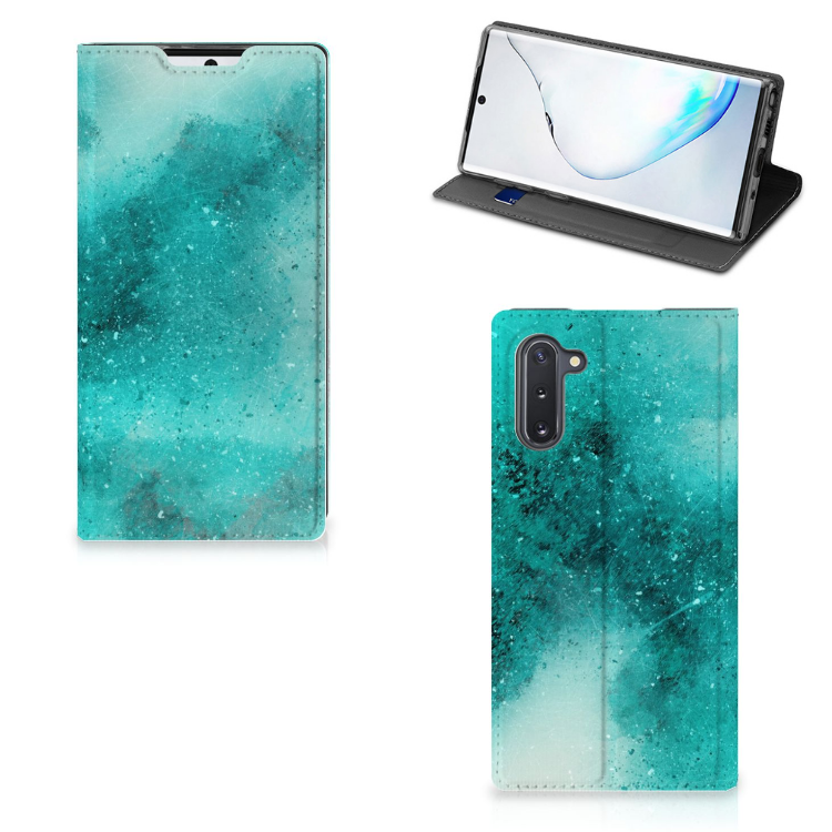 Bookcase Samsung Galaxy Note 10 Painting Blue