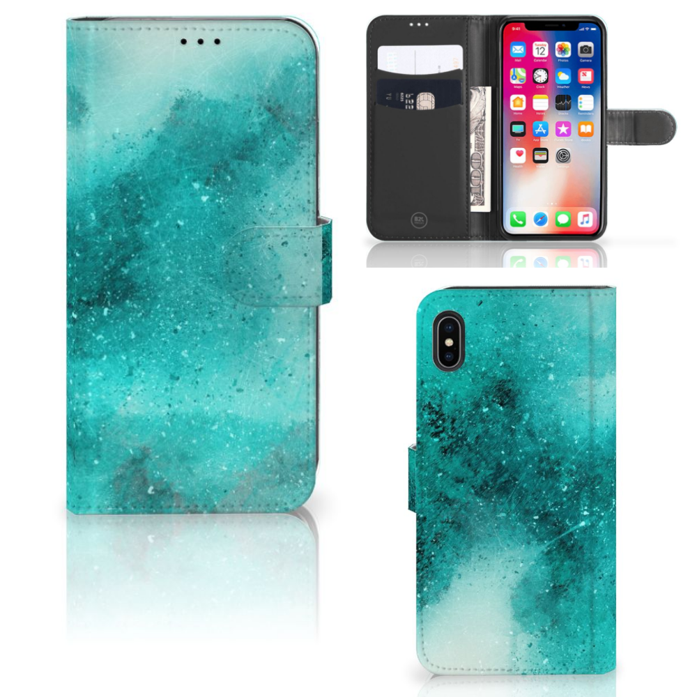 Hoesje Apple iPhone Xs Max Painting Blue