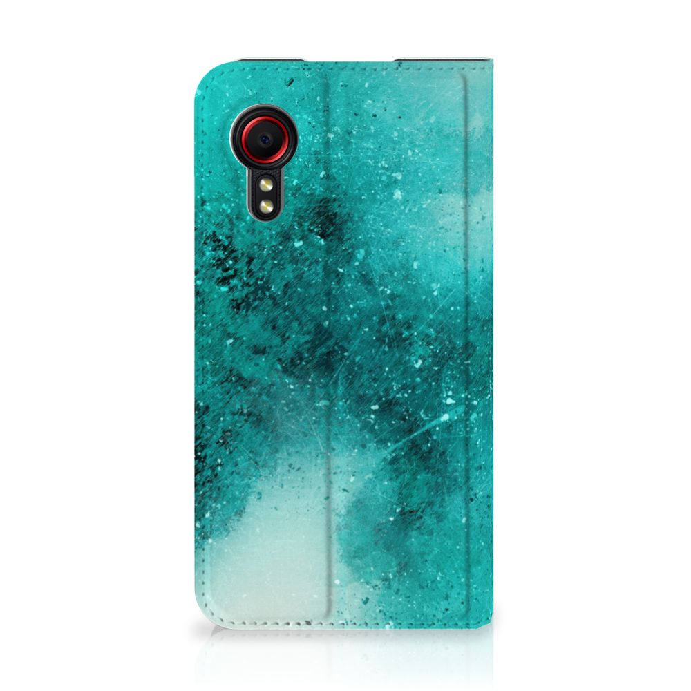 Bookcase Samsung Galaxy Xcover 5 Painting Blue