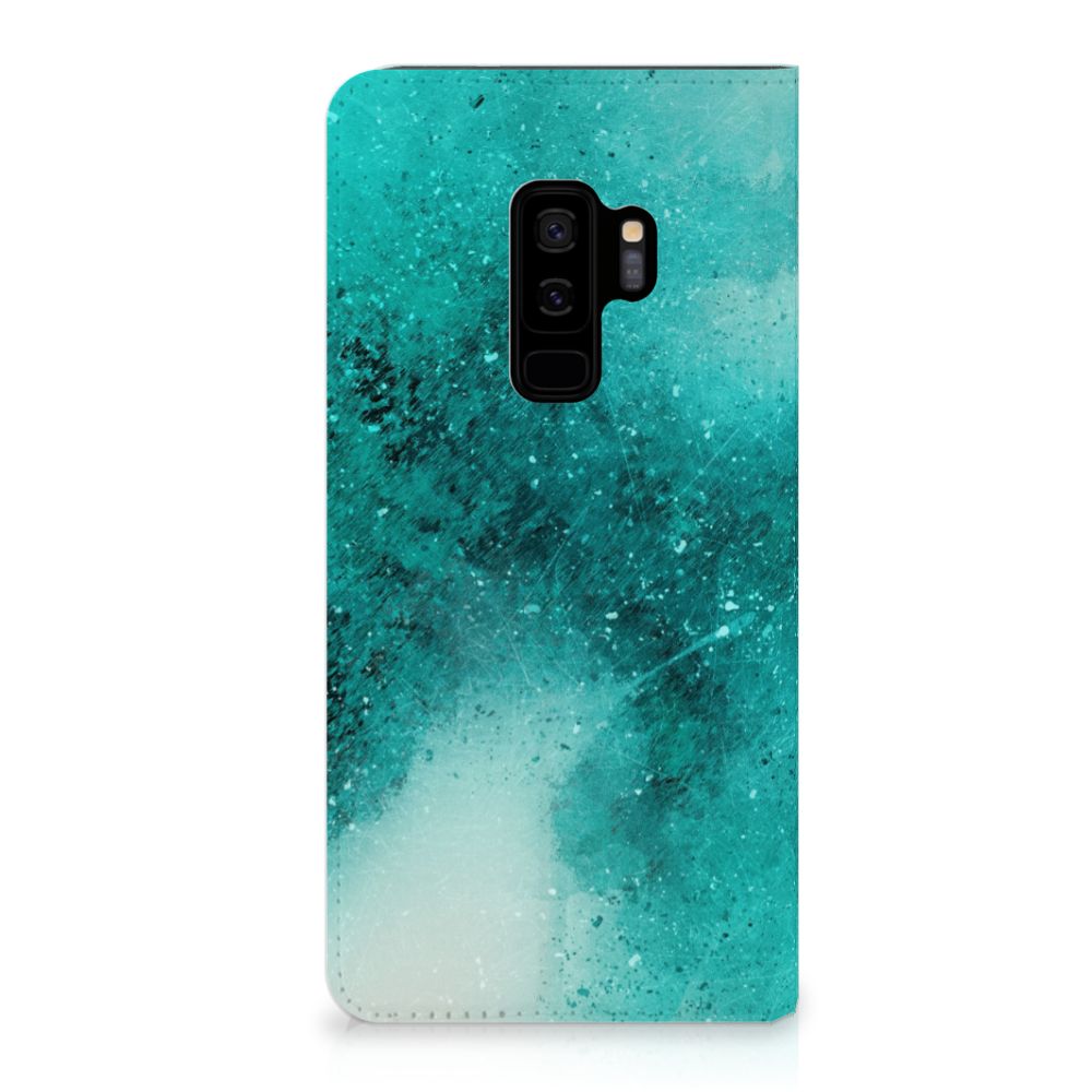 Bookcase Samsung Galaxy S9 Plus Painting Blue