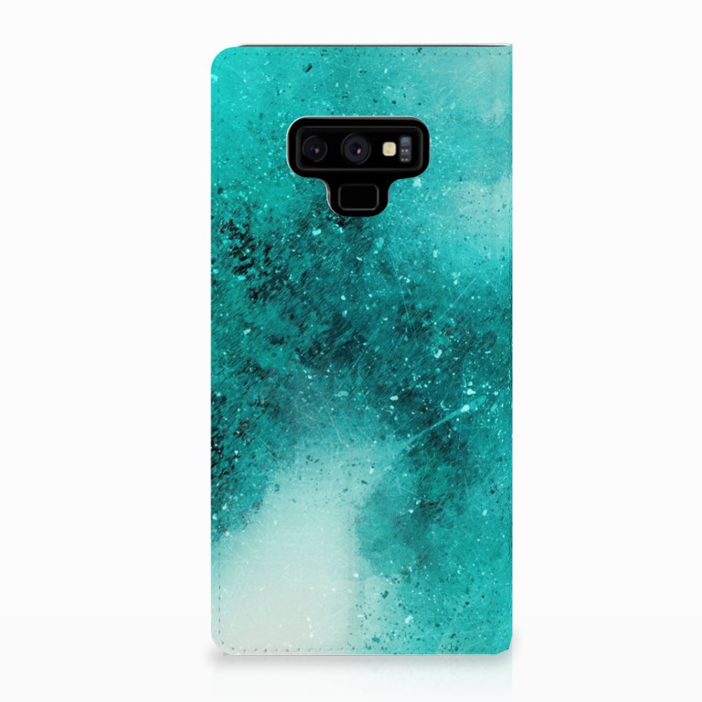 Bookcase Samsung Galaxy Note 9 Painting Blue