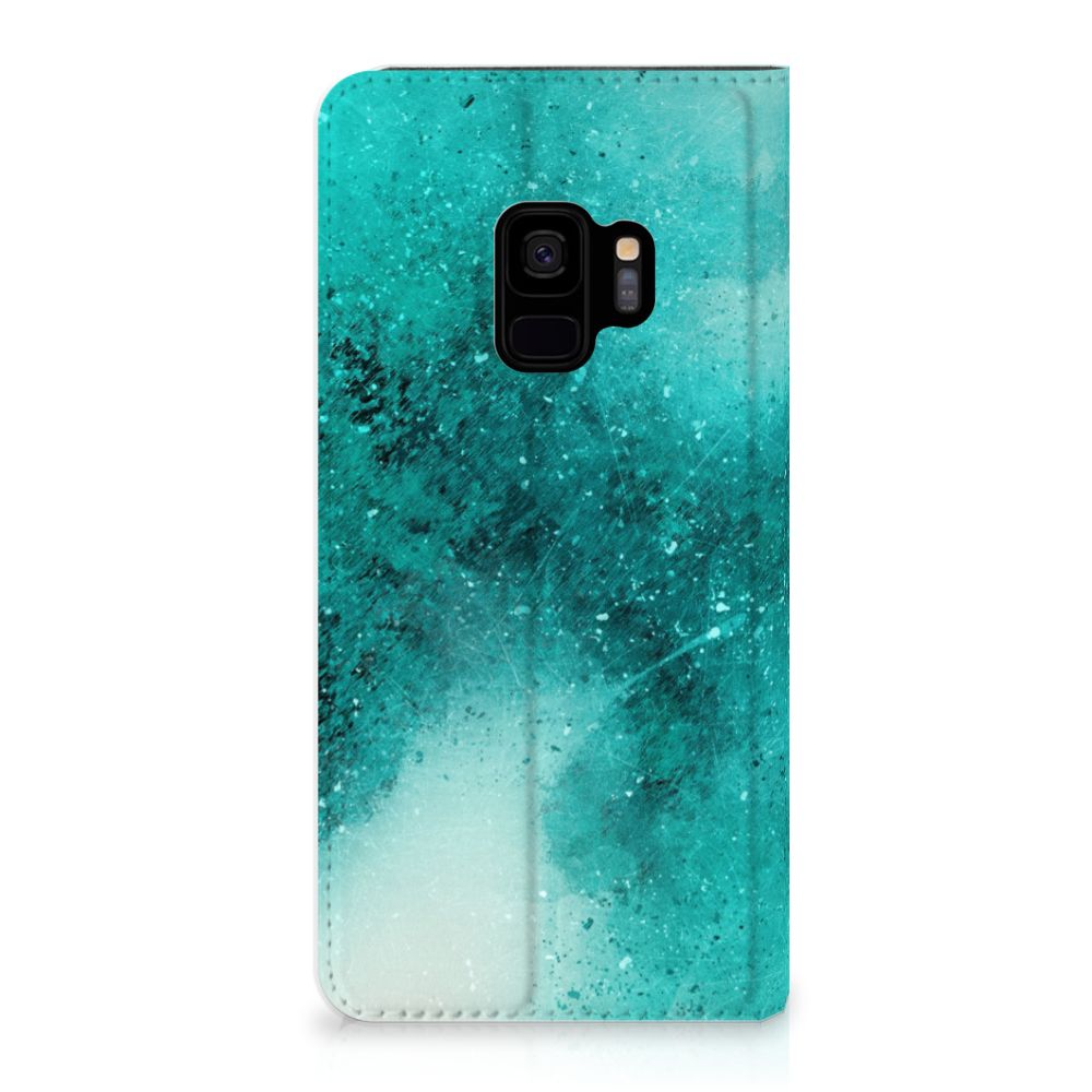 Bookcase Samsung Galaxy S9 Painting Blue