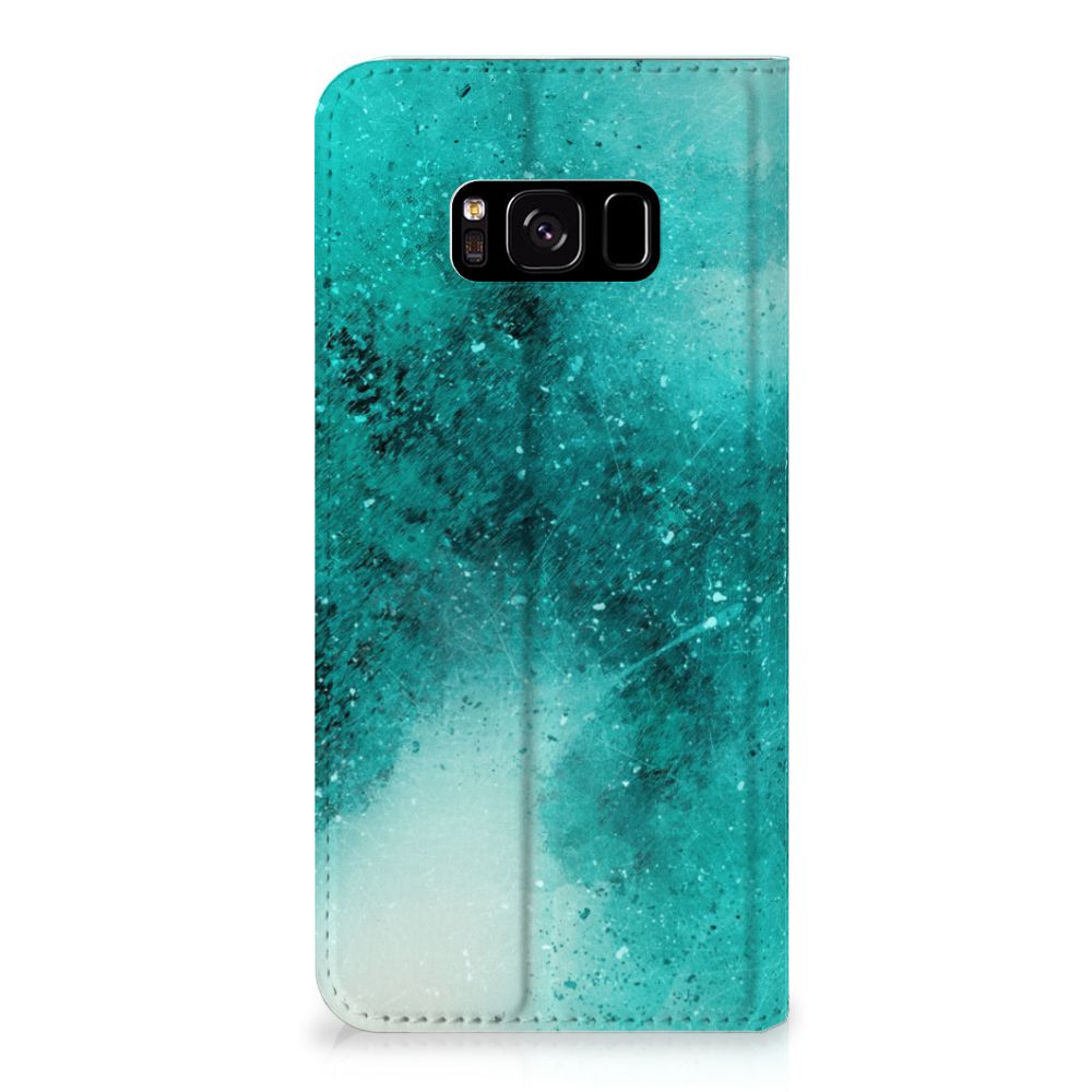 Bookcase Samsung Galaxy S8 Painting Blue