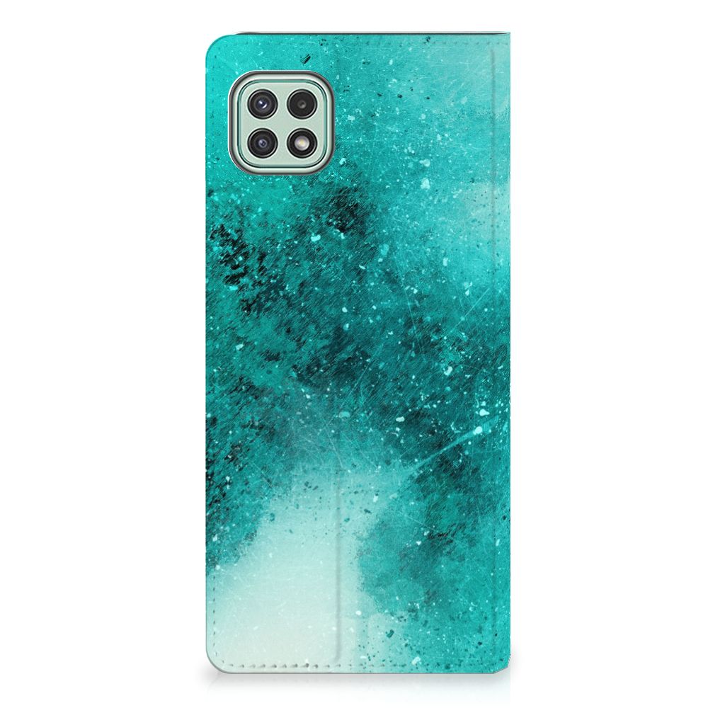 Bookcase Samsung Galaxy A22 5G Painting Blue