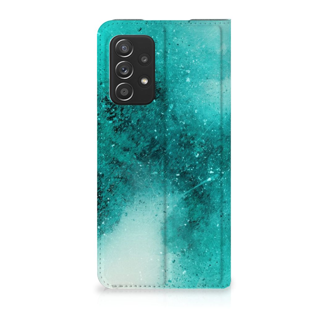 Bookcase Samsung Galaxy A52 Painting Blue