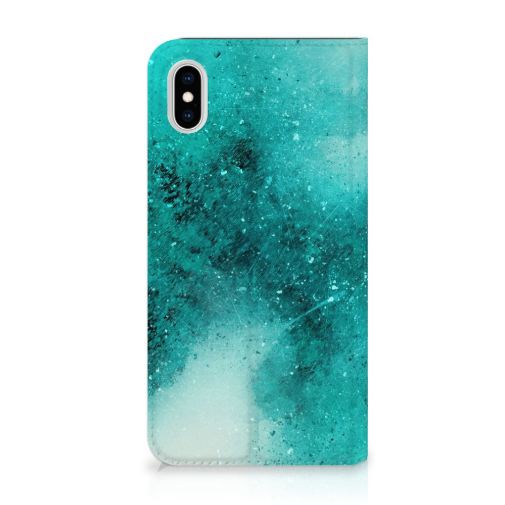 Bookcase Apple iPhone Xs Max Painting Blue