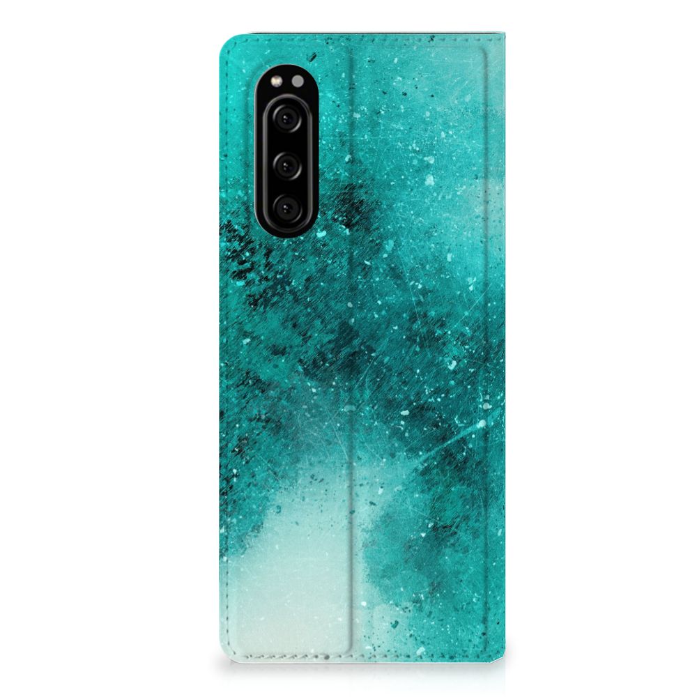 Bookcase Sony Xperia 5 Painting Blue