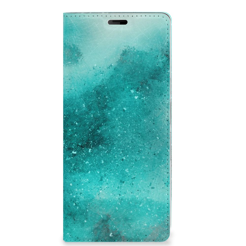 Bookcase Sony Xperia 10 Plus Painting Blue
