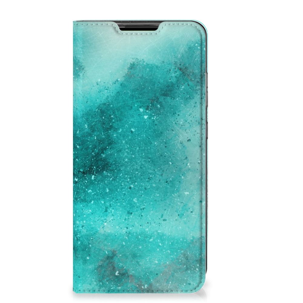 Bookcase Samsung Galaxy A52 Painting Blue