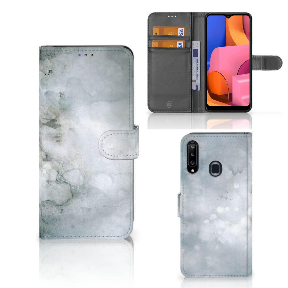 Hoesje Samsung Galaxy A20s Painting Grey
