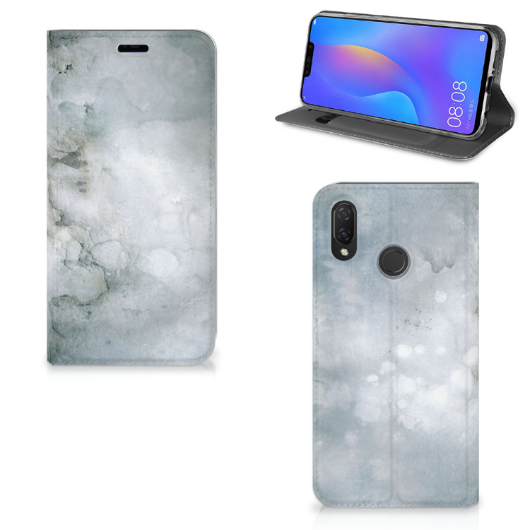 Bookcase Huawei P Smart Plus Painting Grey