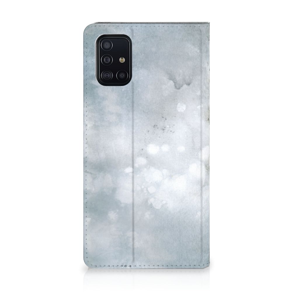 Bookcase Samsung Galaxy A51 Painting Grey