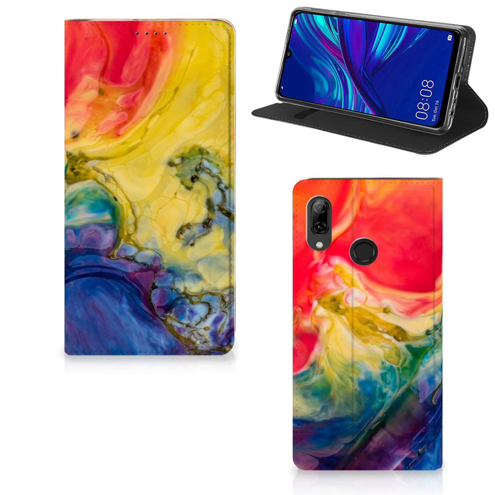 Bookcase Huawei P Smart (2019) Watercolor Dark