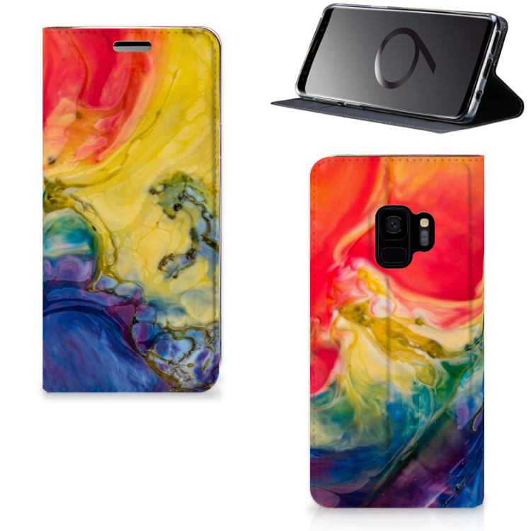 Bookcase Samsung Galaxy S9 Watercolor Dark