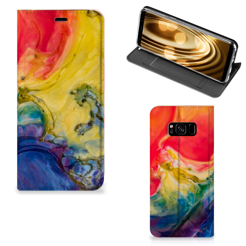 Bookcase Samsung Galaxy S8 Watercolor Dark