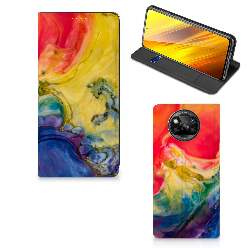 Bookcase Xiaomi Poco X3 Pro | Poco X3 Watercolor Dark