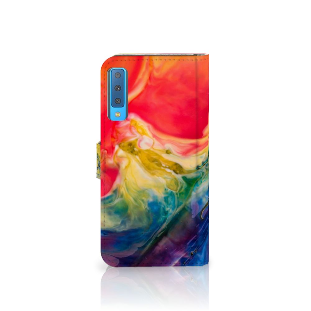 Hoesje Samsung Galaxy A7 (2018) Watercolor Dark