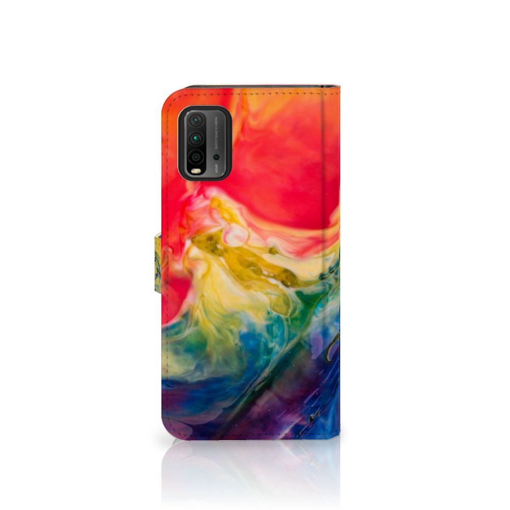 Hoesje Xiaomi Redmi 9T | Poco M3 Watercolor Dark