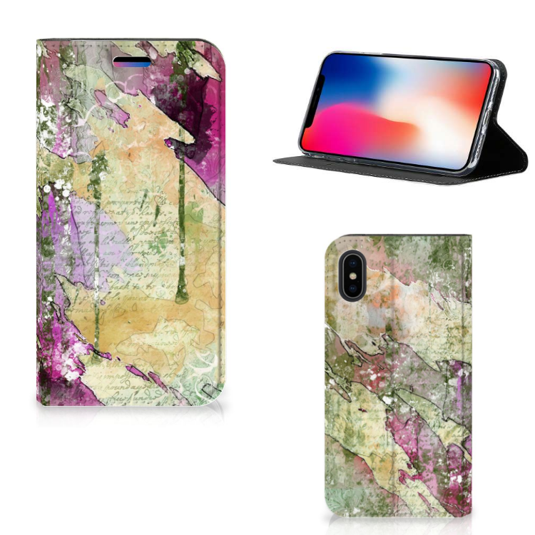 Apple iPhone X | Xs Uniek Standcase Hoesje Letter Painting