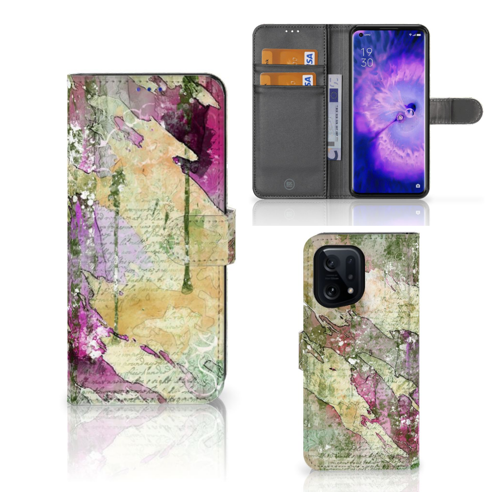 Hoesje OPPO Find X5 Letter Painting