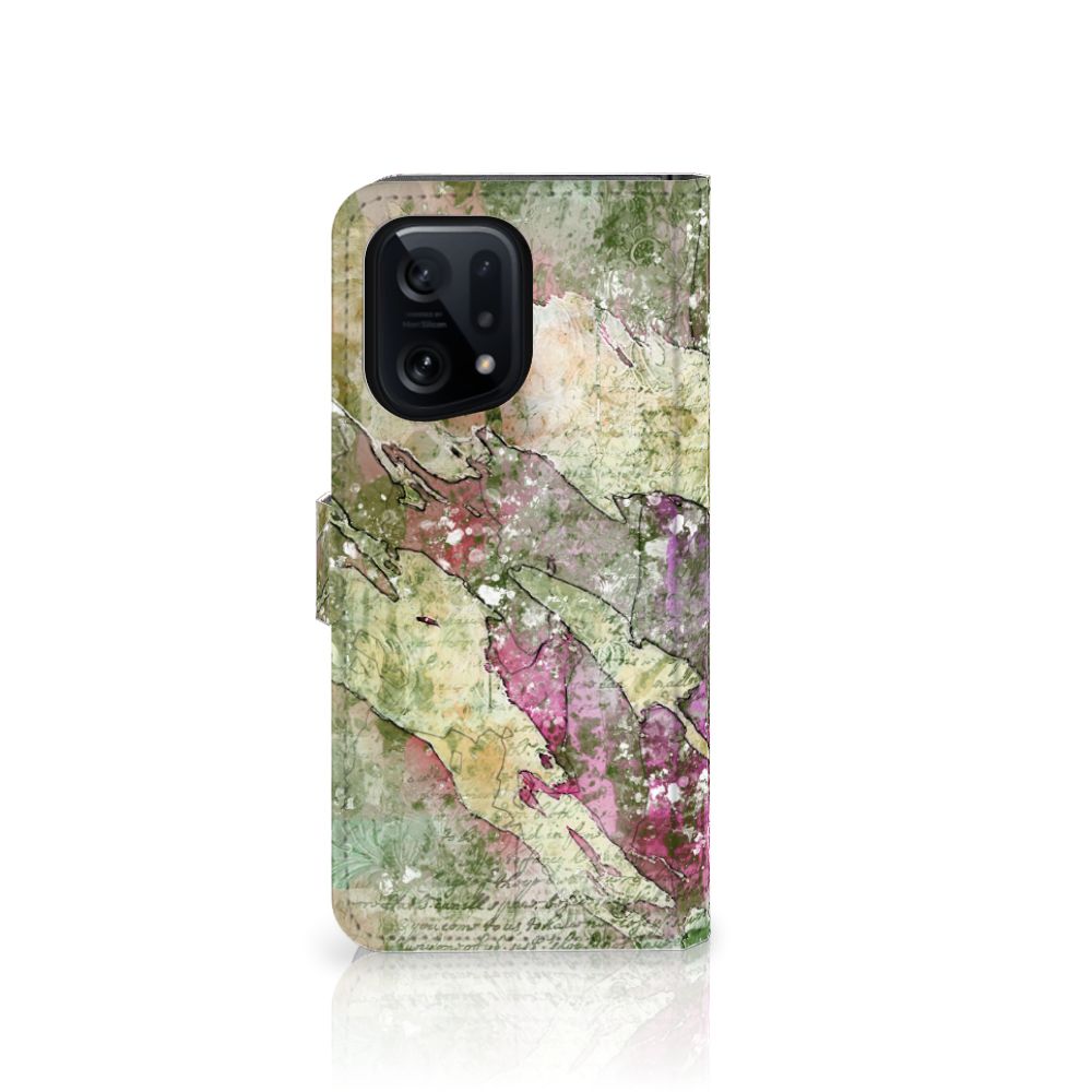 Hoesje OPPO Find X5 Letter Painting