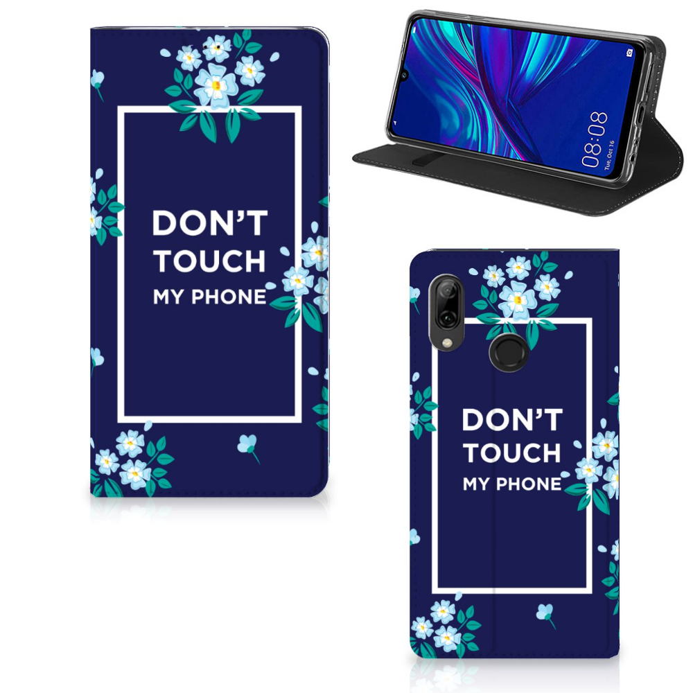 Huawei P Smart (2019) Design Case Flowers Blue DTMP