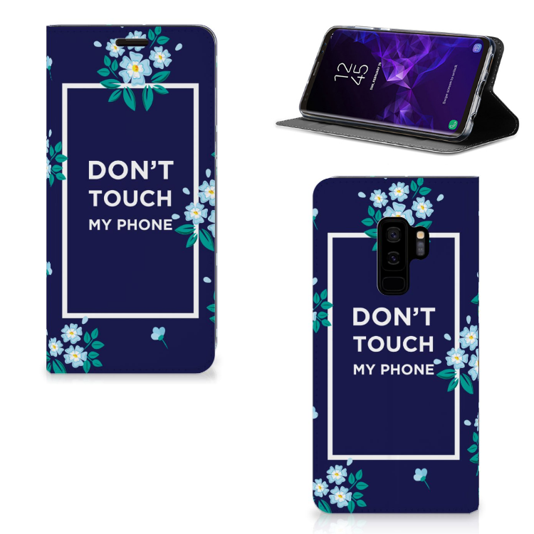 Samsung Galaxy S9 Plus Design Case Flowers Blue DTMP