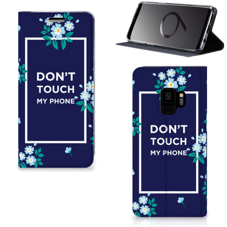 Samsung Galaxy S9 Design Case Flowers Blue DTMP