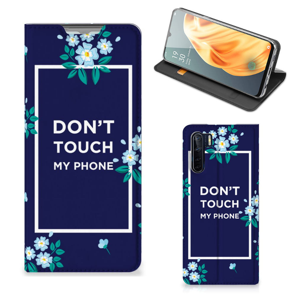 OPPO Reno3 | A91 Design Case Flowers Blue DTMP