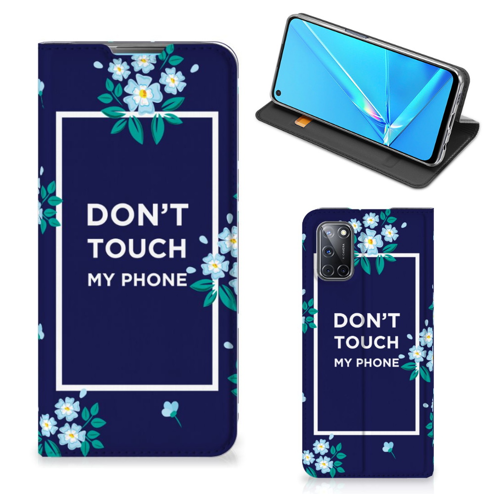 OPPO A52 | A72 Design Case Flowers Blue DTMP