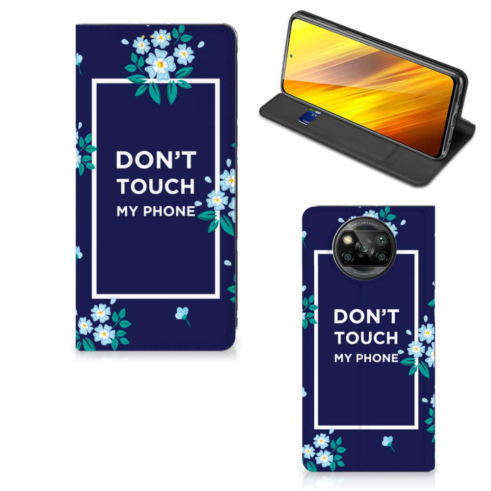 Xiaomi Poco X3 Pro | Poco X3 Design Case Flowers Blue DTMP