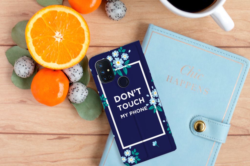 OnePlus Nord N10 5G Design Case Flowers Blue DTMP