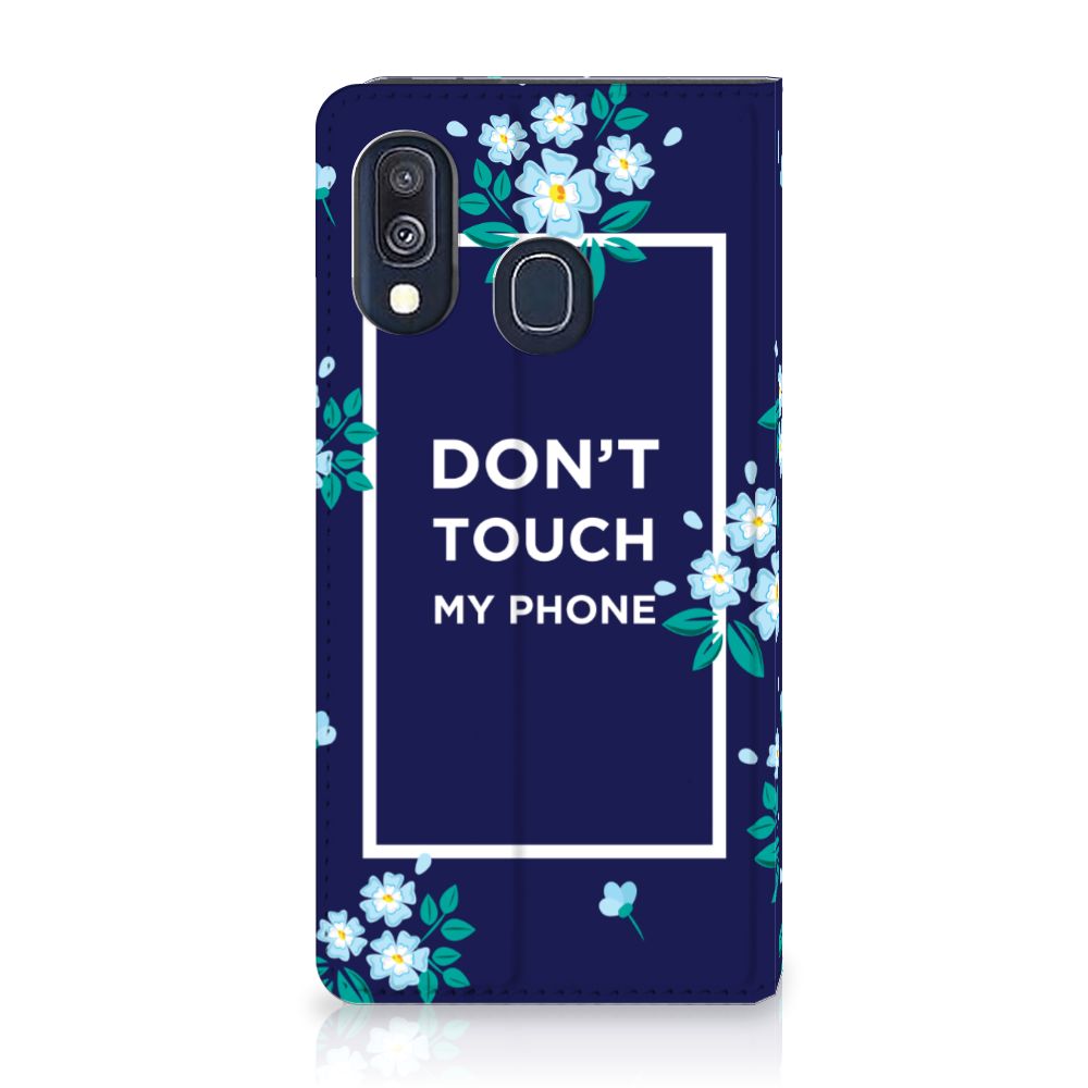 Samsung Galaxy A40 Design Case Flowers Blue DTMP