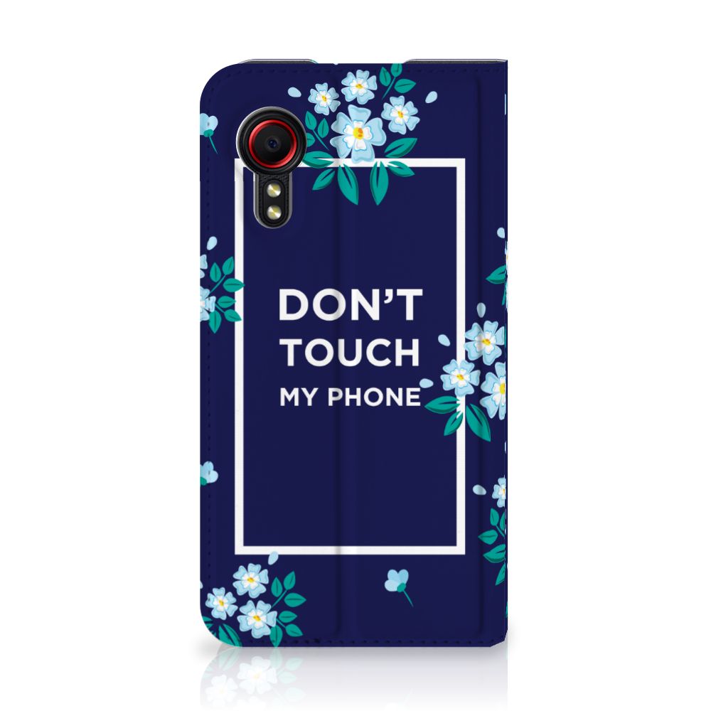 Samsung Galaxy Xcover 5 Design Case Flowers Blue DTMP