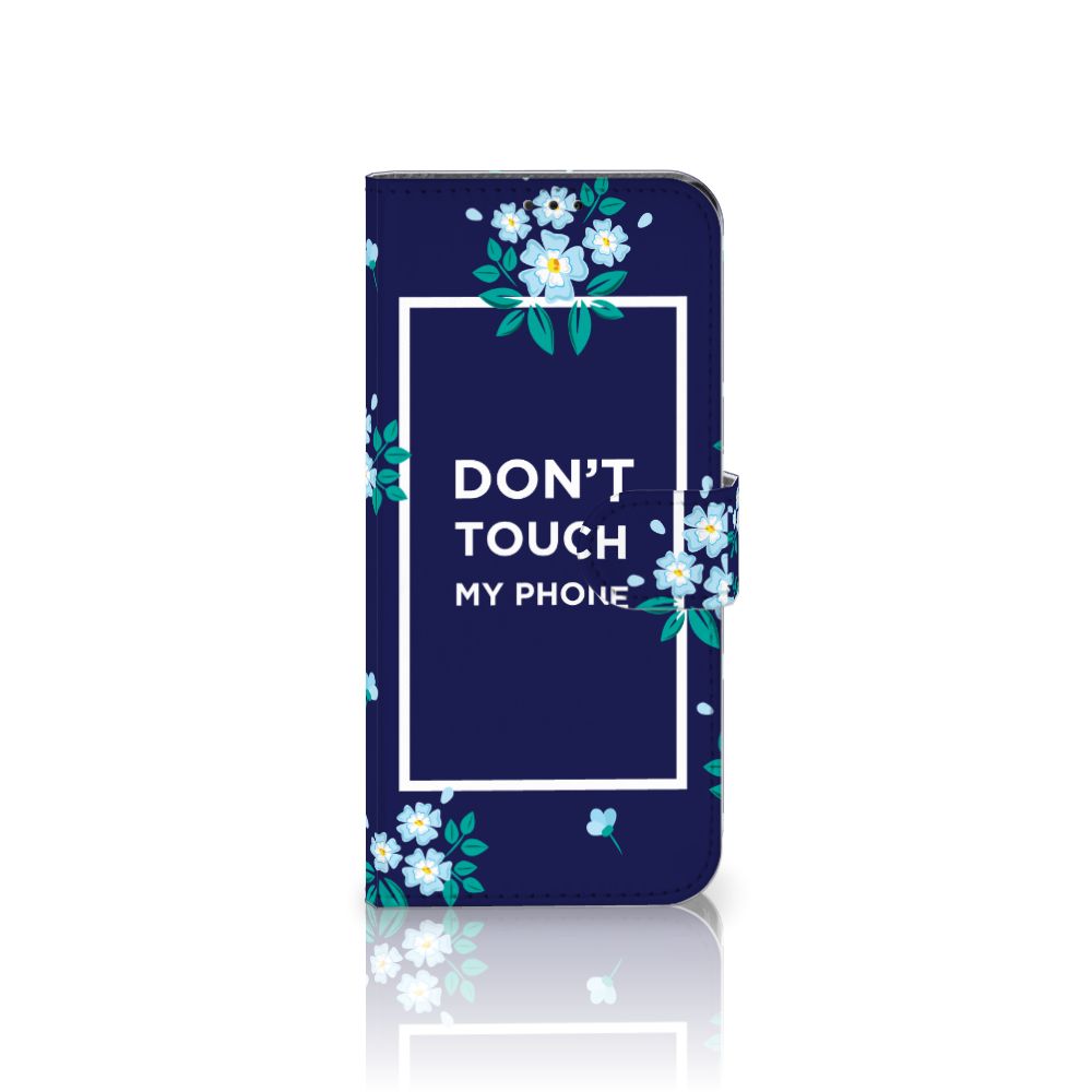Sony Xperia 10 II Portemonnee Hoesje Flowers Blue DTMP