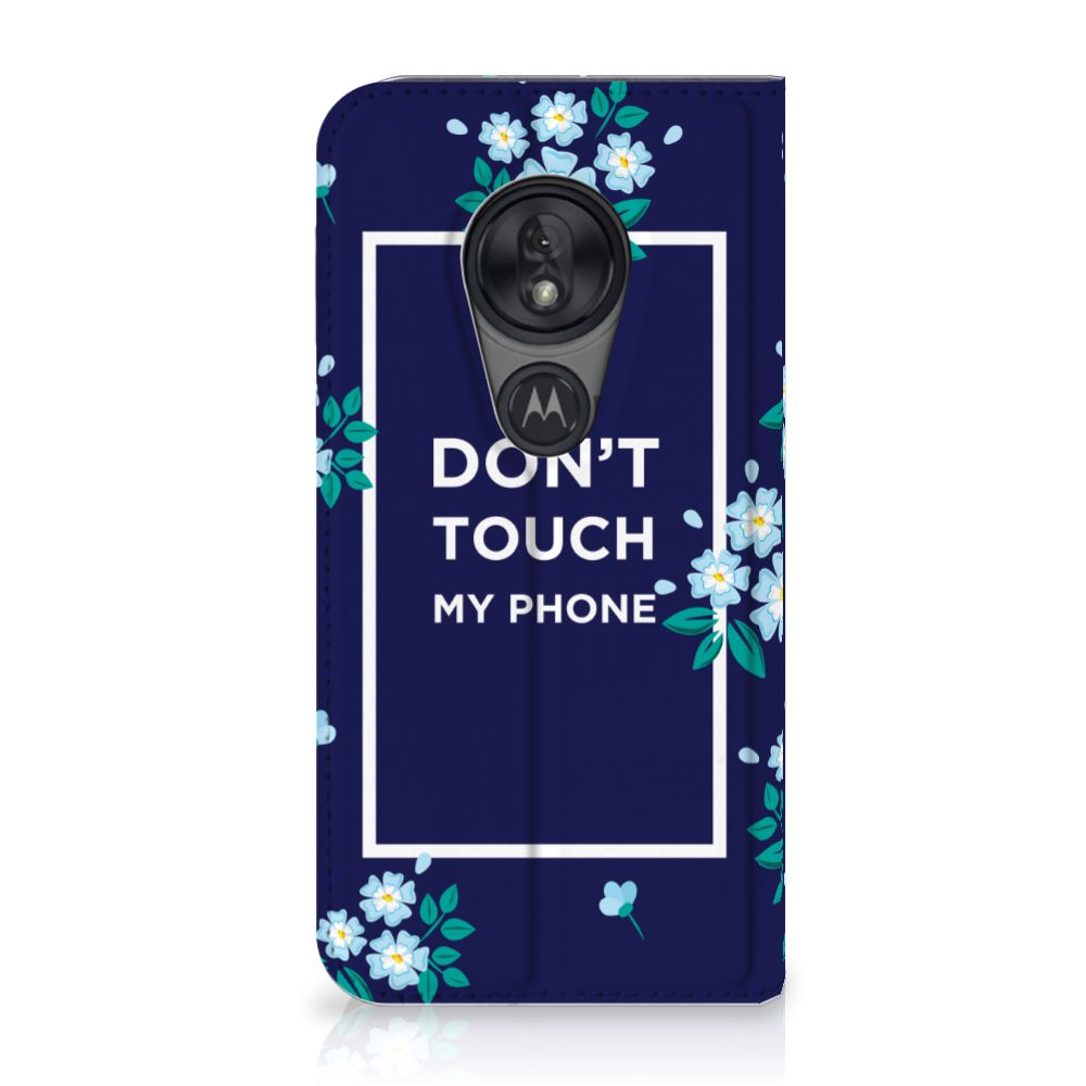 Motorola Moto G7 Play Design Case Flowers Blue DTMP