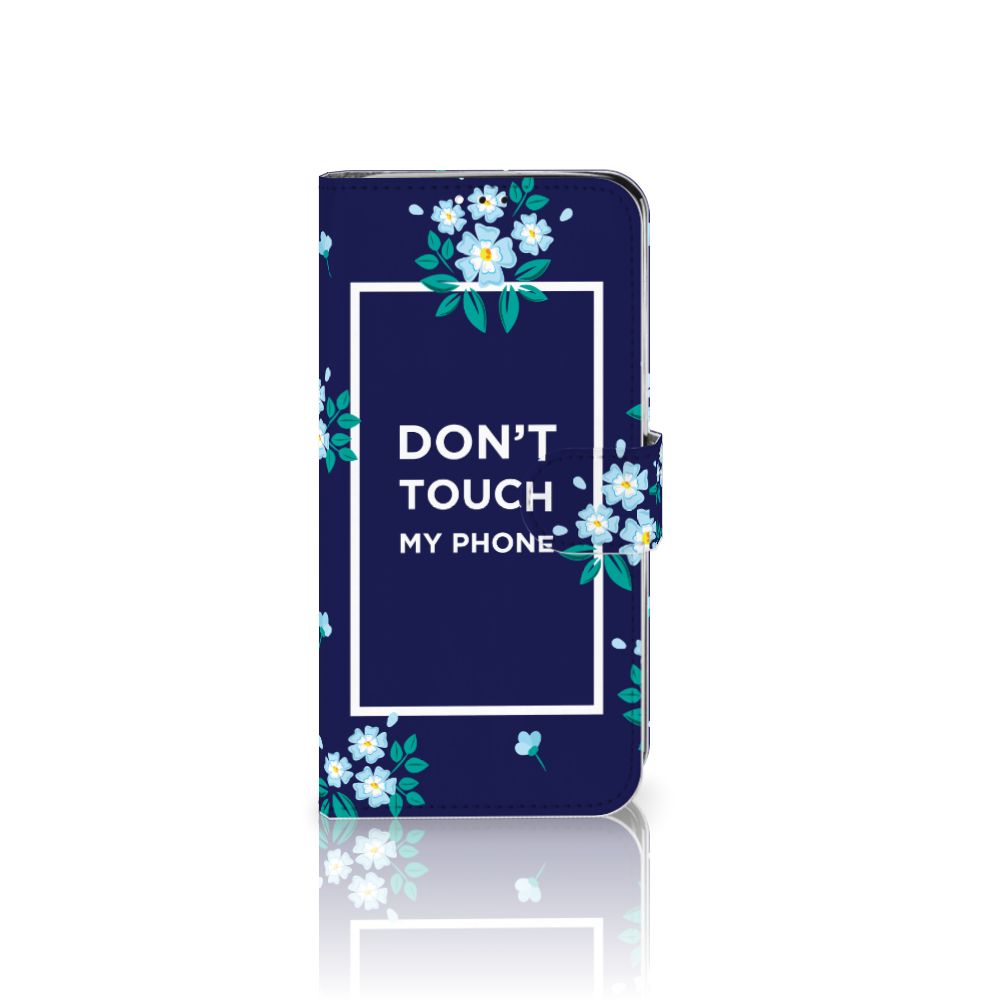 Motorola Moto G7 | G7 Plus Portemonnee Hoesje Flowers Blue DTMP