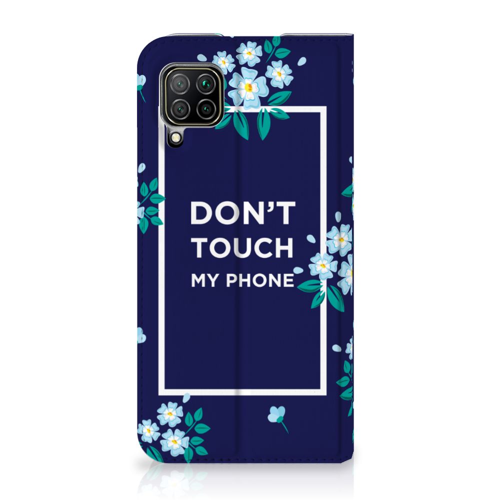 Huawei P40 Lite Design Case Flowers Blue DTMP