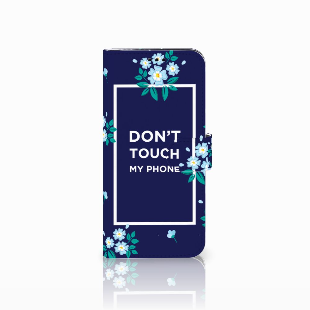 Samsung Galaxy S9 Plus Portemonnee Hoesje Flowers Blue DTMP
