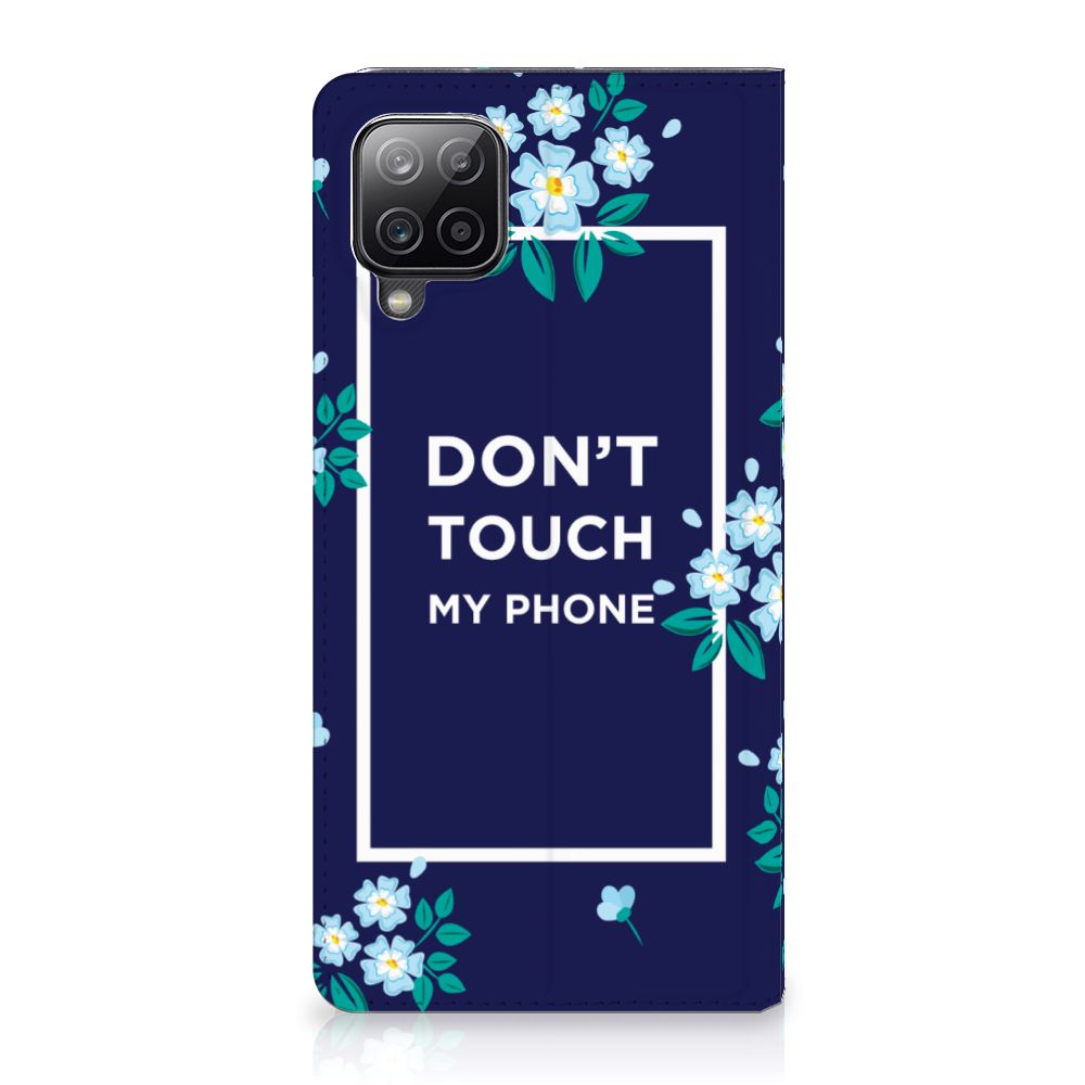 Samsung Galaxy A12 Design Case Flowers Blue DTMP