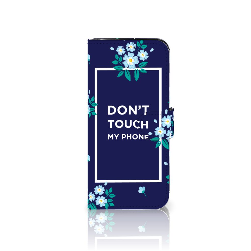 Samsung Galaxy A30 Portemonnee Hoesje Flowers Blue DTMP