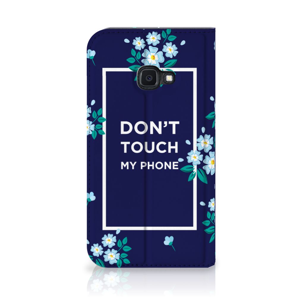 Samsung Galaxy Xcover 4s Design Case Flowers Blue DTMP
