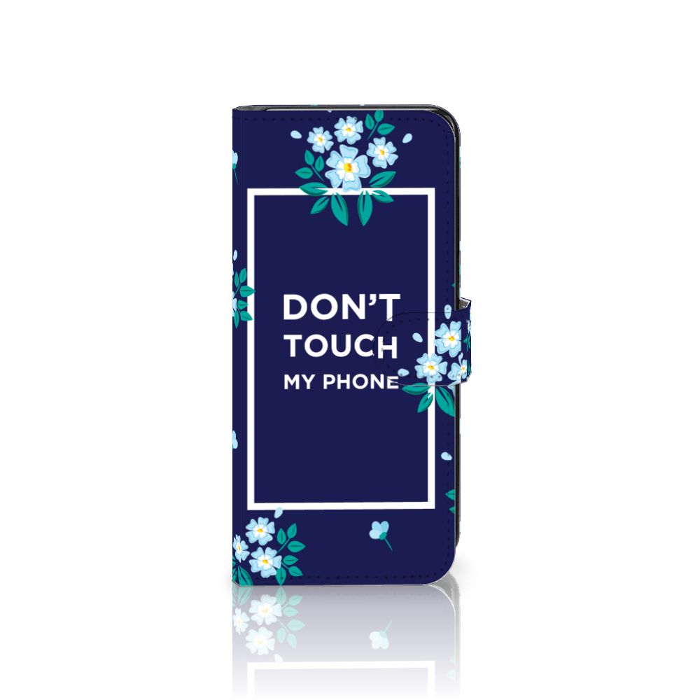 Motorola Moto G72 Portemonnee Hoesje Flowers Blue DTMP