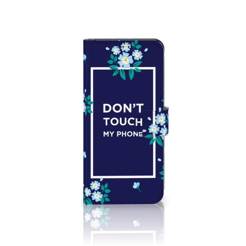 Samsung Galaxy A20s Portemonnee Hoesje Flowers Blue DTMP